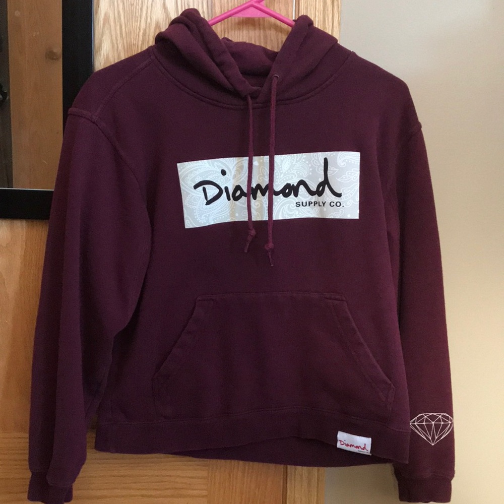 Diamond Supply Co. Burgundy Hoodie